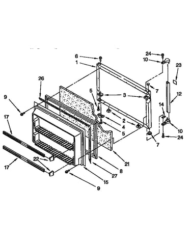 Freezer door parts