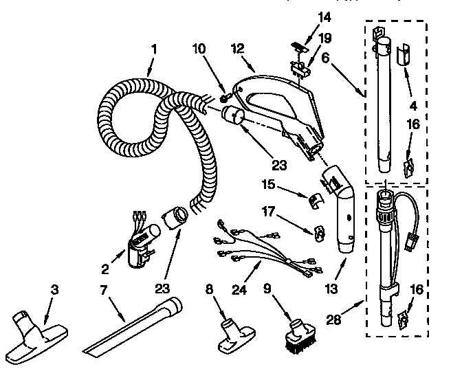 HOSE AND ATTACHMENT PARTS