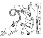 Kenmore 1165475490C hose and attachment parts diagram