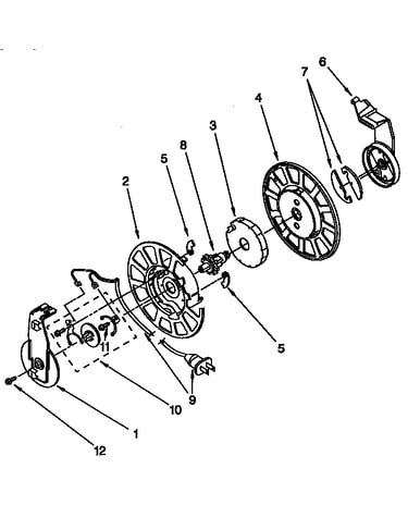 Power cord reel parts