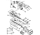 Kenmore 1069542820 motor and ice container parts diagram