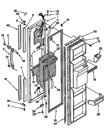 Freezer door parts