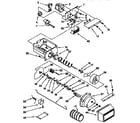 Kenmore 1069547680 motor and ice container parts diagram