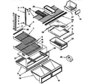 Kenmore 1069738311 shelf parts diagram