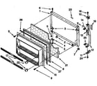 Kenmore 1069738321 freezer door parts diagram