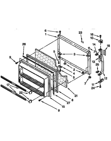 Freezer door parts