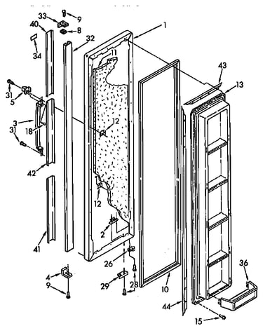 Freezer door parts