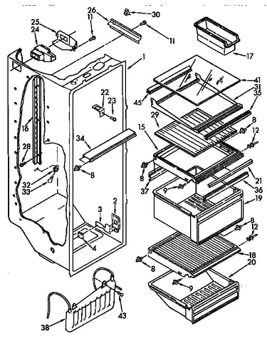 Refrigerator liner parts