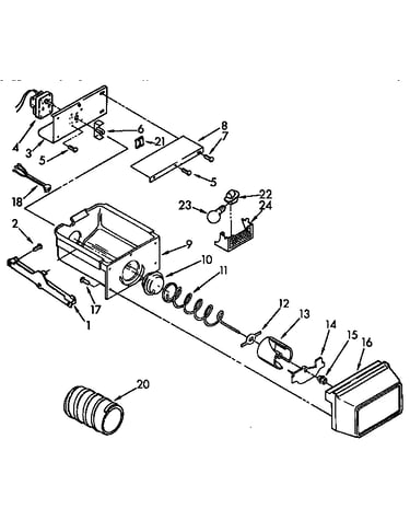 Motor and ice container parts