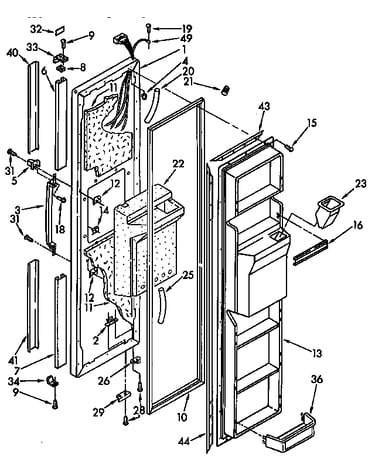 Freezer door parts