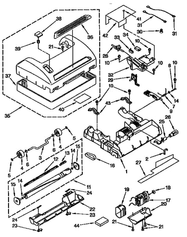 Nozzle and motor parts