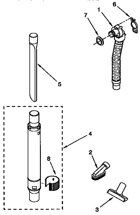 HOSE AND ATTACHMENT PARTS