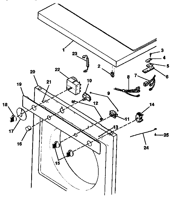 CONSOLE, CONTROLS, TOP PANEL