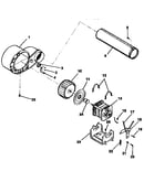 Motor, fan housing, exhaust duct