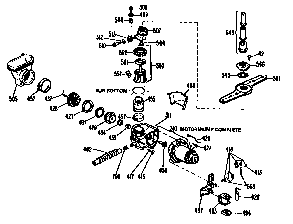 Motor pump mechanism