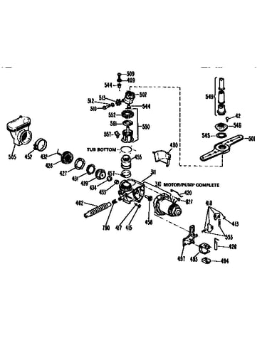 Motor pump mechanism