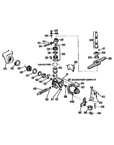 Motor pump mechanism