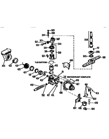 Motor pump mechanism