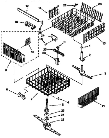 Dishrack parts