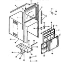 Kenmore 2538771066 cabinet and front parts diagram
