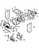 Dryer, cabinet, drum, heater