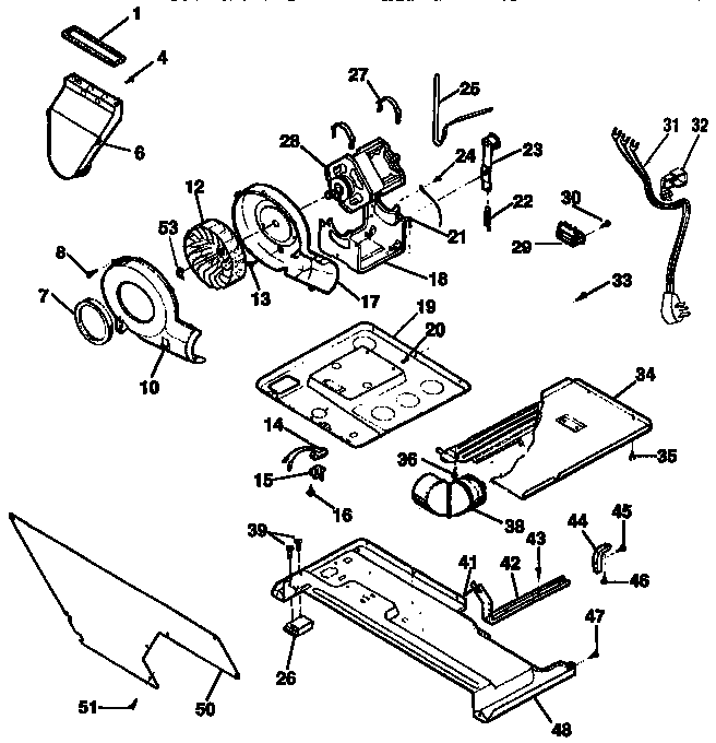 Dryer, motor, blower, belt
