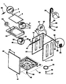 Washer-cabinet, top panel, base