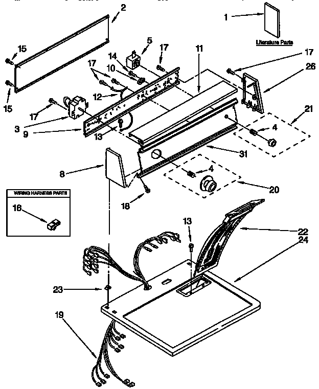 Top and console parts