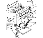 Kenmore 11096581100 top and console parts diagram