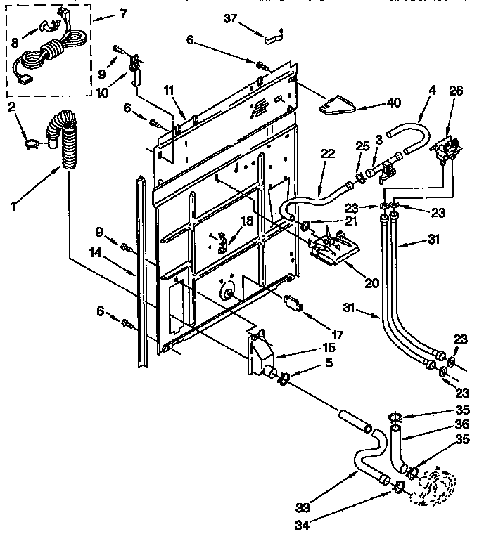 Rear panel parts