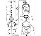 Kenmore 11092591400 agitator, basket and tub parts diagram