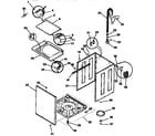 Kenmore 41799390810 top and cabinet diagram