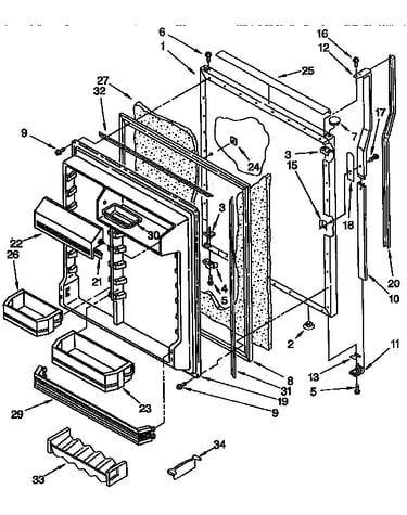 Refrigerator door parts