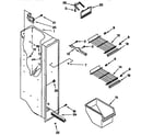 Kenmore 1069542980 freezer liner parts diagram