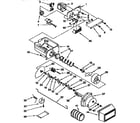 Kenmore 1069542920 motor and ice container parts diagram