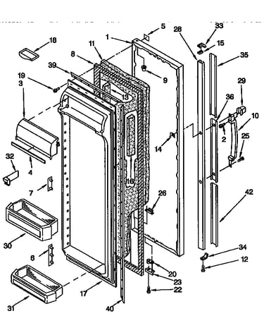 Refrigerator door parts