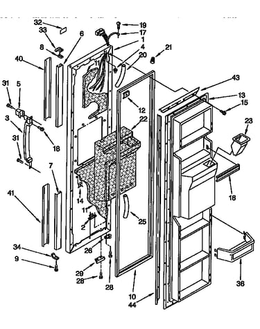 Freezer door parts