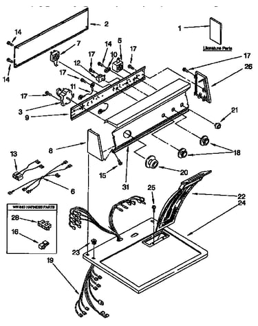 Top and console parts
