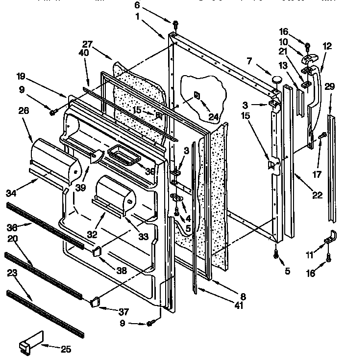 Refrigerator door parts
