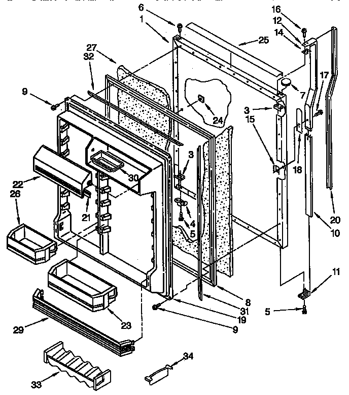 Refrigerator door parts