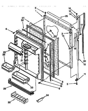 Refrigerator door parts
