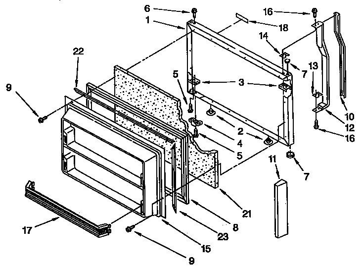 Freezer door parts