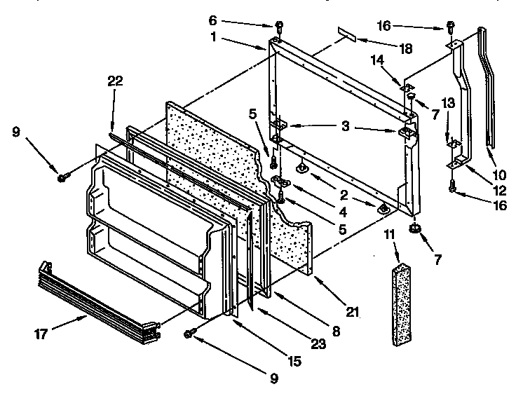 Freezer door parts