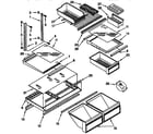 Kenmore 1069638621 shelf parts diagram