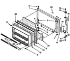 Kenmore 1069738681 freezer door parts diagram