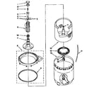 Kenmore 11092579100 agitator, basket and tub parts diagram