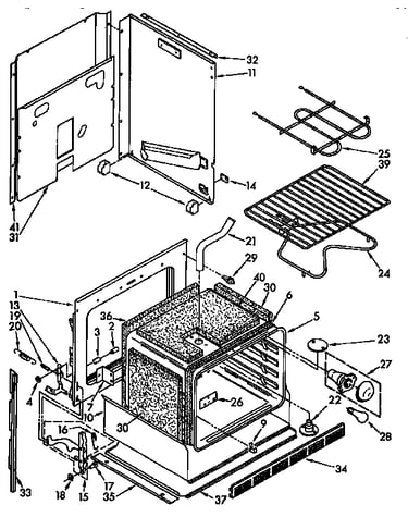 Lower oven parts