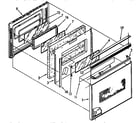 Kenmore 6654428916 upper oven door diagram