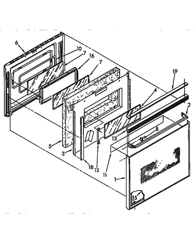 Upper oven door