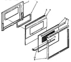 Kenmore 6654428916 lower oven door diagram